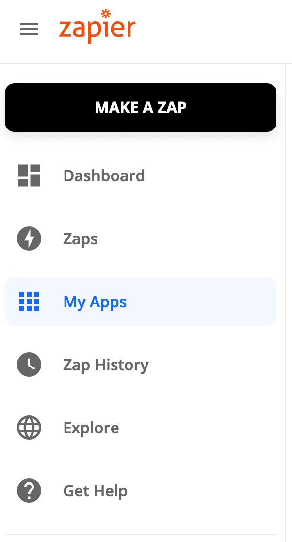 My Apps in Zapier
